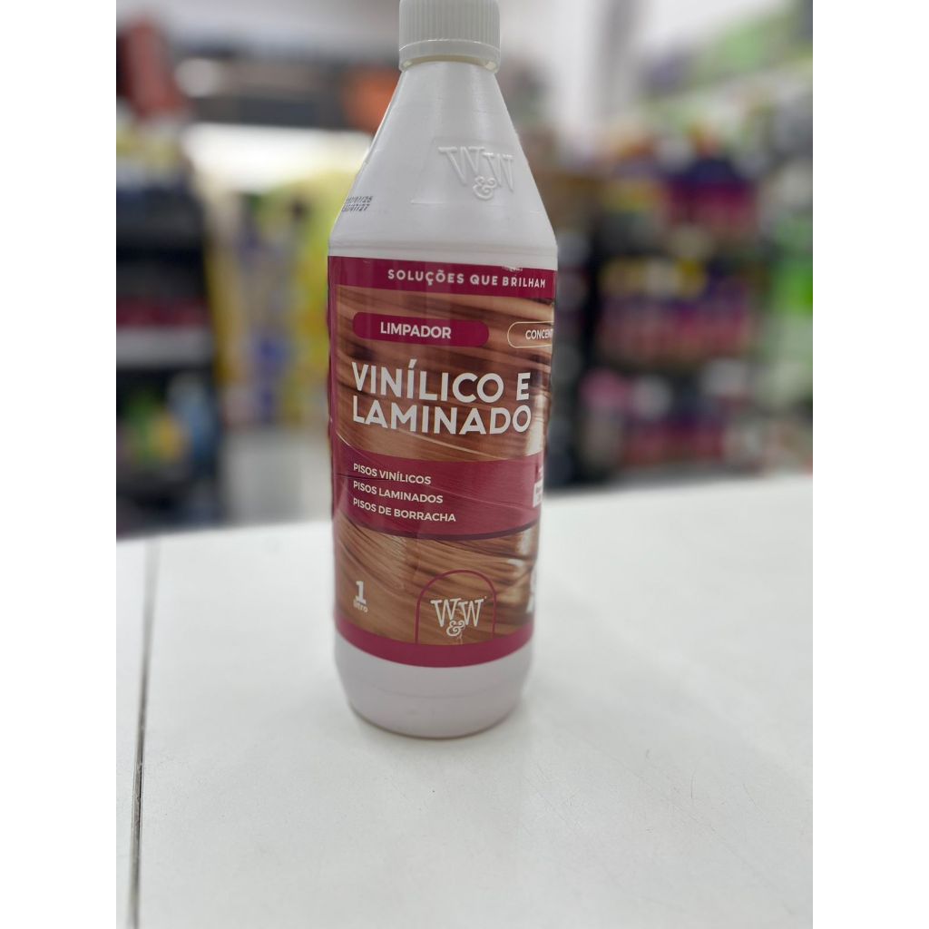 Limpador de Vinílicos e Laminados e Limpador Concentrado - 1L  W&W (UNIDADE) em Oferta na Shopee