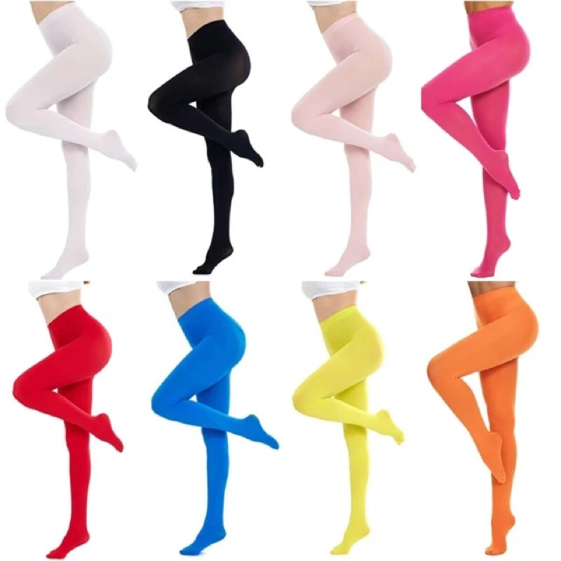 Meia calça lisa Neon adulto em Oferta na Shopee