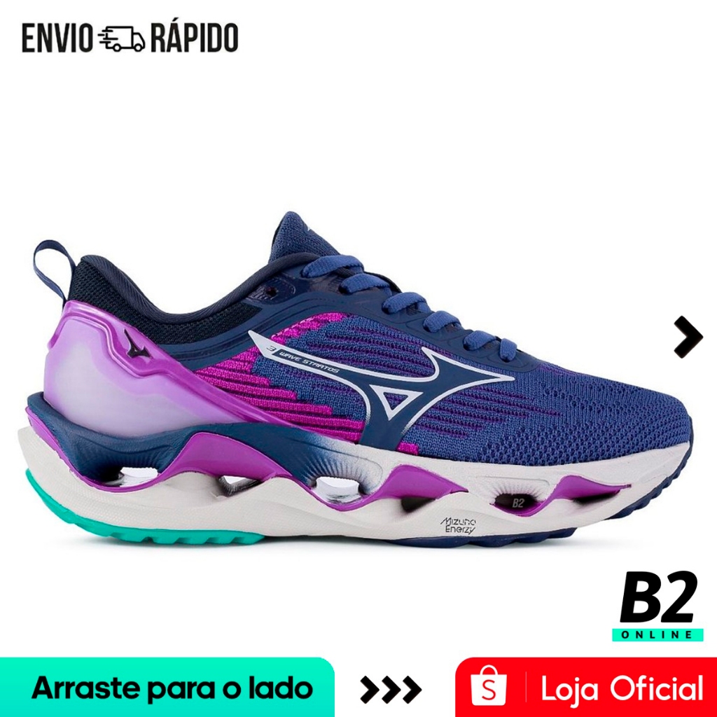 Tênis Mizuno Wave Stratos 3 Feminino Original com Nota Fiscal e Garantia em Oferta na Shopee
