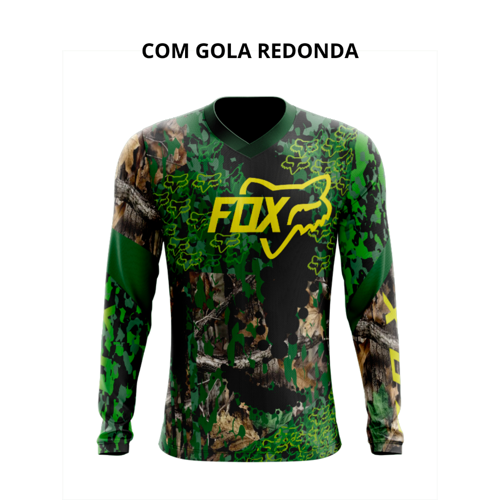 Camiseta Camuflada 29 Dry Fit Manga Longa Proteção UV50+ - Pesca, Motocross, Paintball, Tática, Trilha, Motociclista