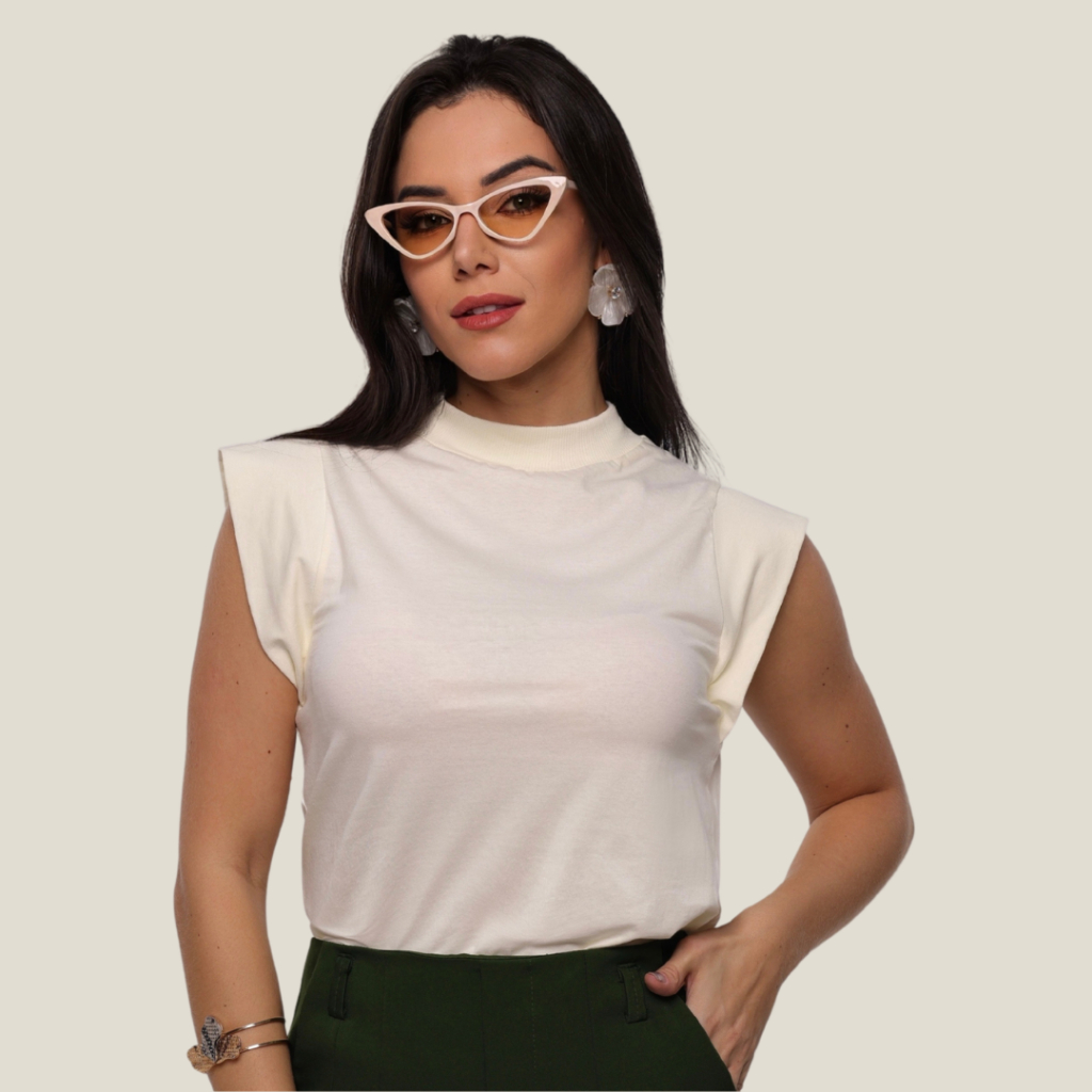 Detalhes do KIT 2 Camiseta Regata Muscle Tee Feminina Ombro Amplo