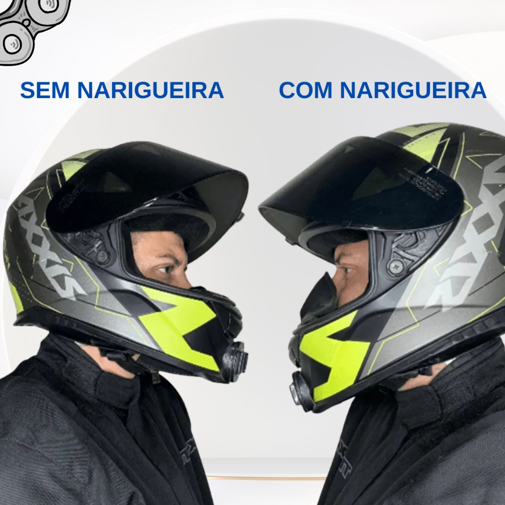 Narigueira Universal Fechado Frio Intenso Alta Capacete Ls2 Axxis Norisk Pro Tork FW3 Texx Helt · foto 2