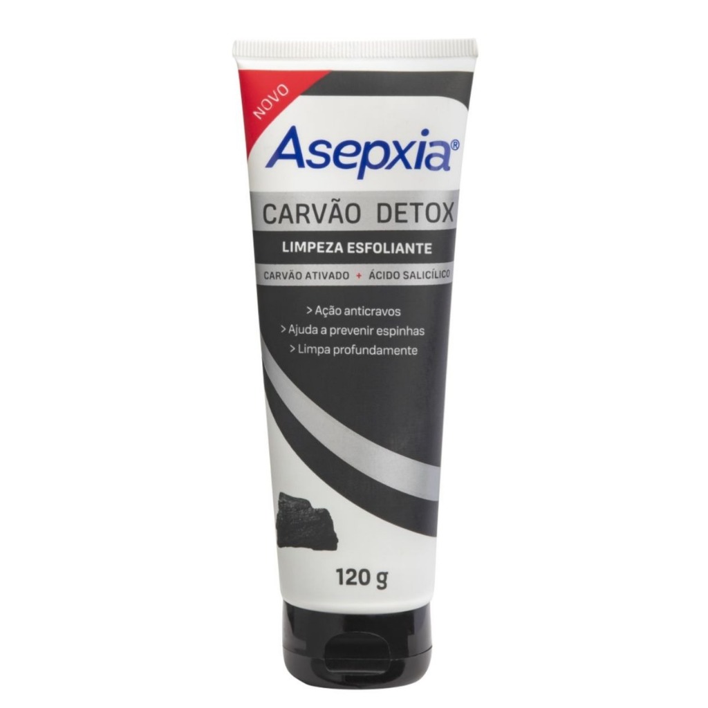 Esfoliante Facial Asepxia Carvão Detox Com 120g em Oferta na Shopee