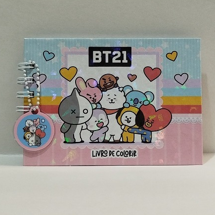 Livro de colorir Bt21 Bts kpop a5 ou a6 120g