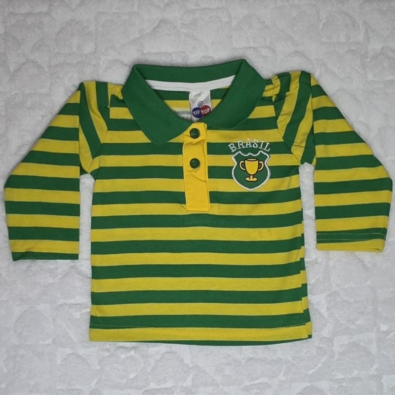 Camiseta Manga Longa Menino Brasil Tip Top