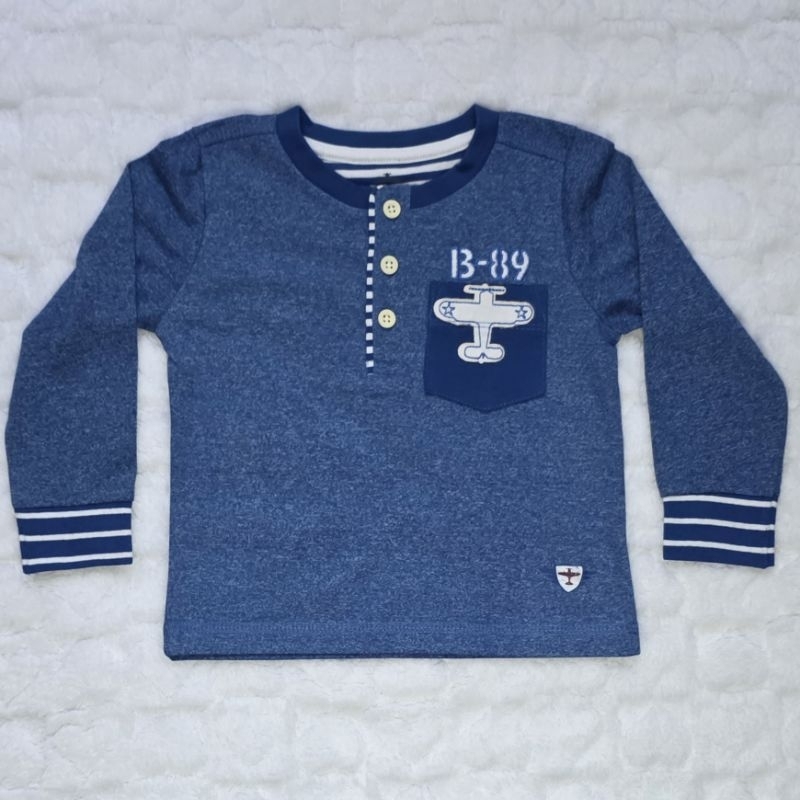 Camiseta Manga Longa Menino Avião Tip Top