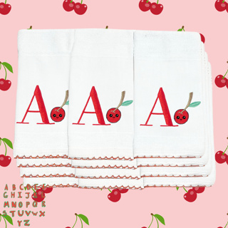 Kit 10 Boca Fralda Frutinhas Cerejinha Personalizada com Inicial do Nome Bebe 100% Algodão Bordado em Oferta na Shopee