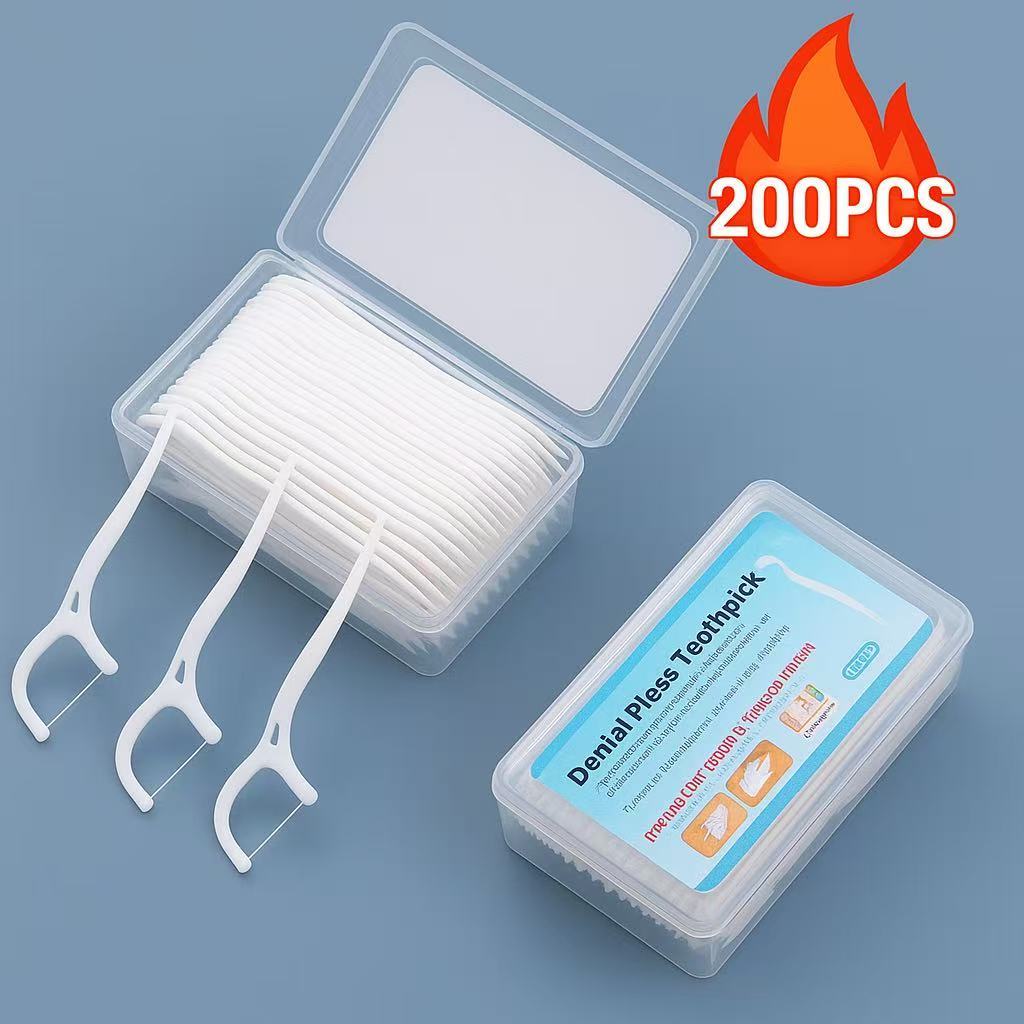 Kit 200/300 Unidades de Fio Dental em Formato de Arco Ultra Fino