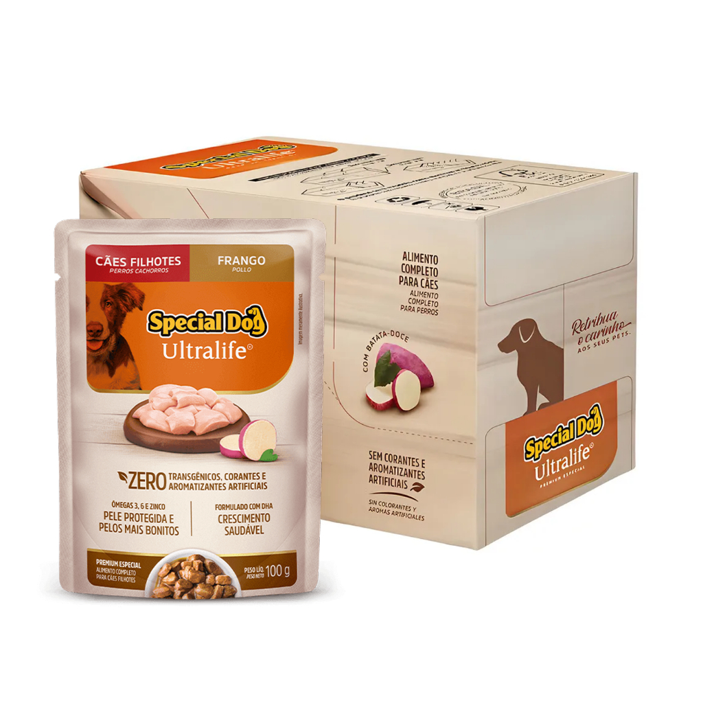Kit 12 Sachês Special Dog Filhote Frango Ultra Life 100 g em Oferta na Shopee