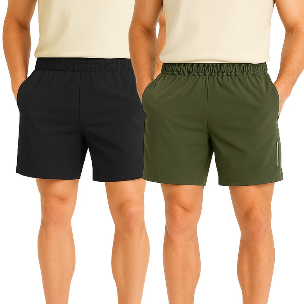 Kit 2 Bermudas Sport Masculinas P ao GG – Conforto, Leveza e Versatilidade