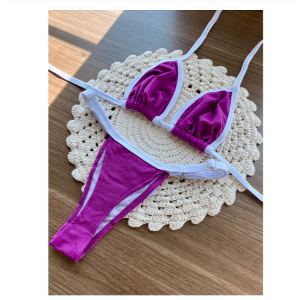 Biquíni Feminino Fita Calcinha Cortininha Fio Dental Sem Bojo Biquíni de Marquinha Calcinha Regulavel.