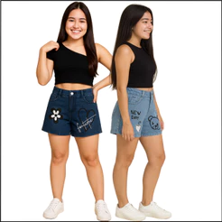 Short Jeans Infantil Juvenil Menina Tendencia Verão