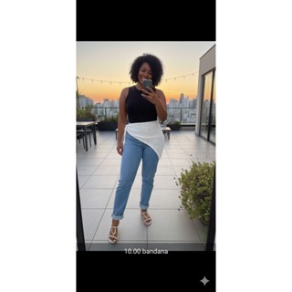 Lenço Bandana de Tricot Feminina Estilo Crochê Artesanal Verão Tendencia em Oferta na Shopee