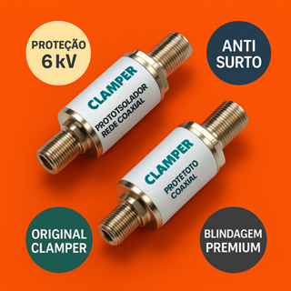 Protetor Isolador de Rede Coaxial Clamper | Anti Surto 6kV | TV, Modem, CFTV, CATV | Alta Proteção e Blindagem em Oferta na Shopee
