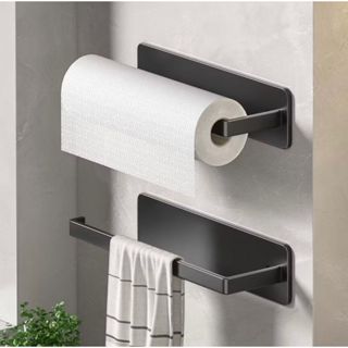 Porta Papel Toalha Multiuso Suporte Rolo e Toalha para Cozinha Banheiro Prático Facil de instalar em aço em Oferta na Shopee