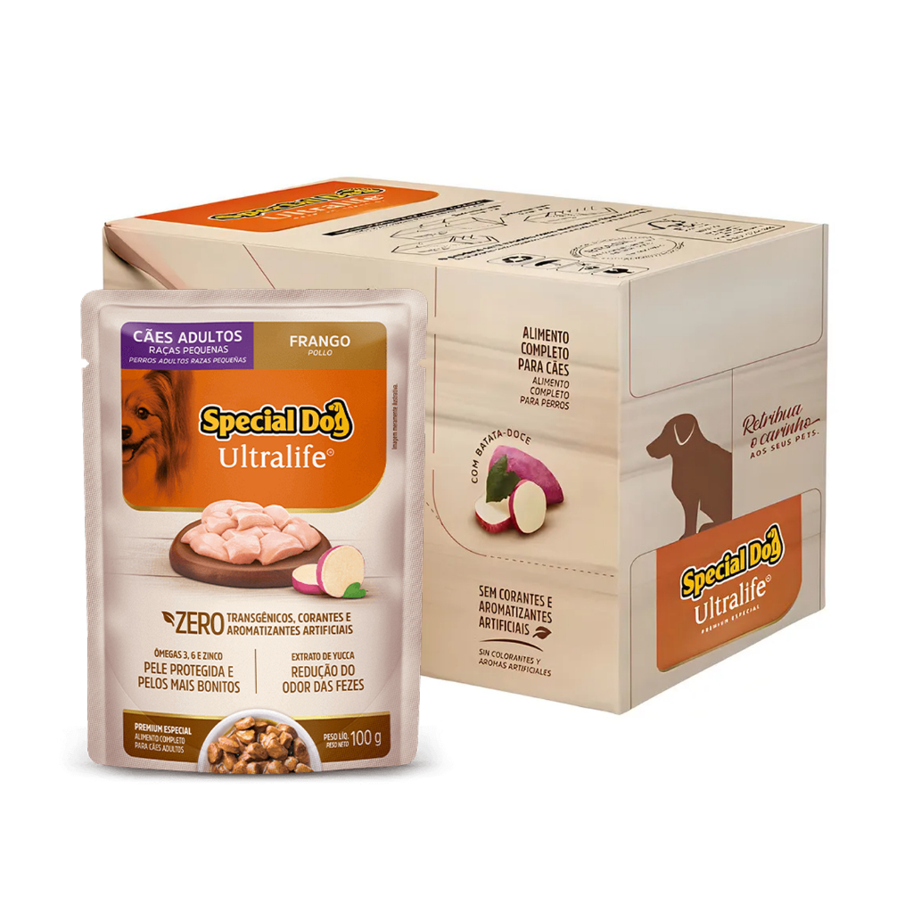 Kit 12 Sachês Special Dog Raças Pequenas Frango Ultra Life 100 g em Oferta na Shopee
