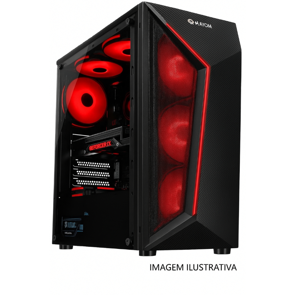 Cpu Gamer Ryzen 5 16gb DDR4 480 SSD Gabinete Led RGB c/WIFI