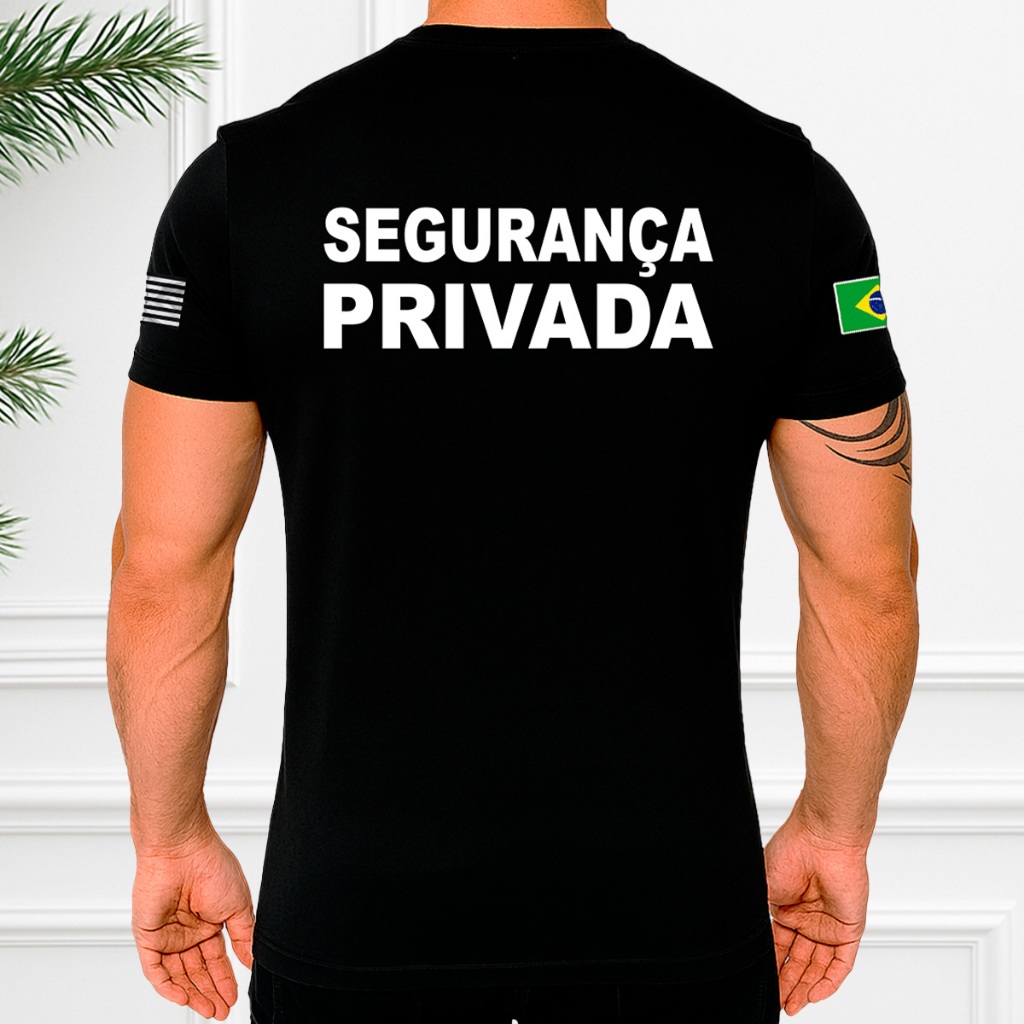 Camisa 100% Algodão Personalizada Segurança Privada Manga Curta SEM NOME Promoção Envio Rápido Camisa 100% Algodão Personalizada Segurança Privada Manga Curta SEM NOME Promoção Envio Rápido