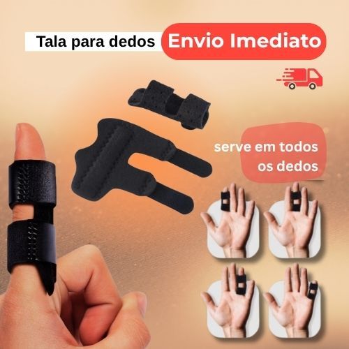 Tala de Dedo Ortopedica com Velcro Ajustavel Alivio da Dor Fraturas Lesoes Reabilitacao