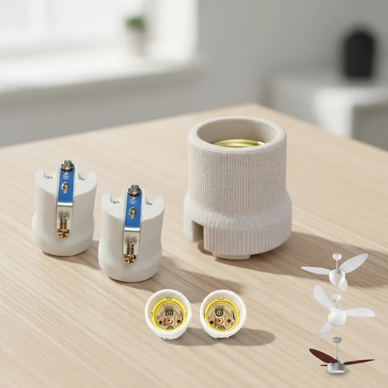 Kit 2 Soquetes de Porcelana para Ventilador de Teto Ventisol bocal Lâmpada Luz soquete bocal