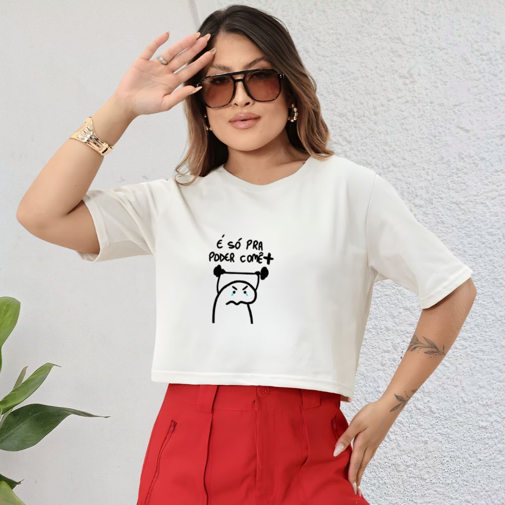 Kit 2 Cropped Oversized Feminino 100% Algodão Premium Streetwear Básica