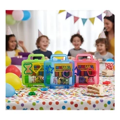 Kit 12 Maletas Criativas + Massinha 6 Cores + Bolha de Sabão + Moldes Educativos e Brinde Infantil