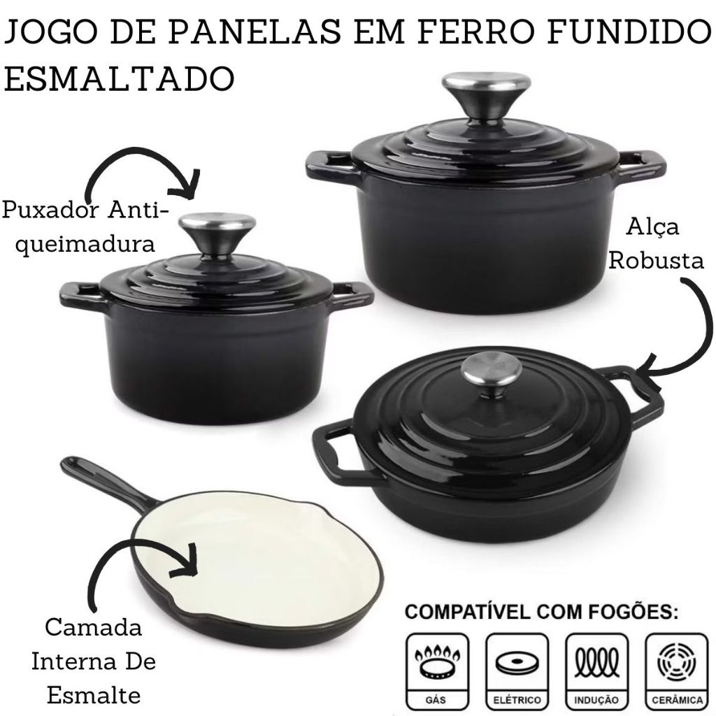 Panelas de Ferro Fundido Esmaltadas: Onde Comprar | BuscaProdutos