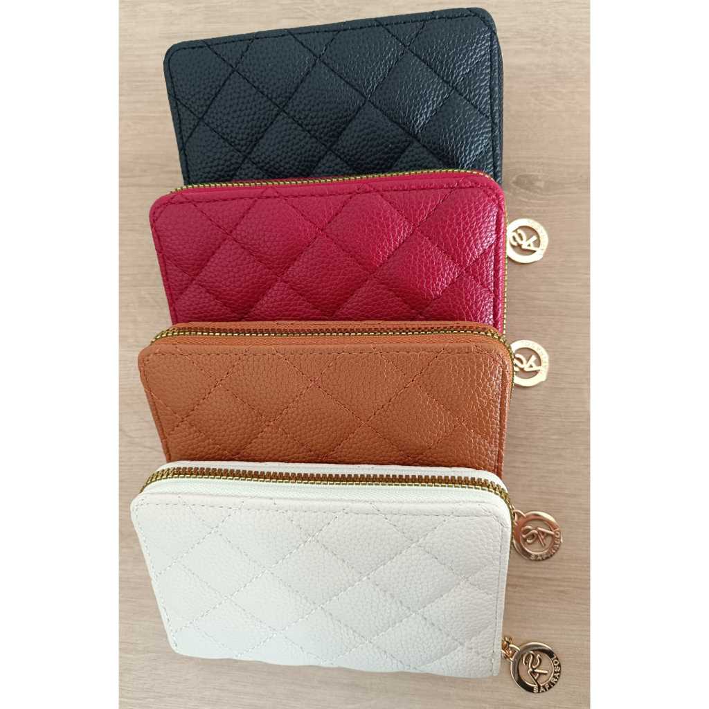 Carteira Feminina de Couro Sintético com Zíper – Compacta, Moderna e Elegante