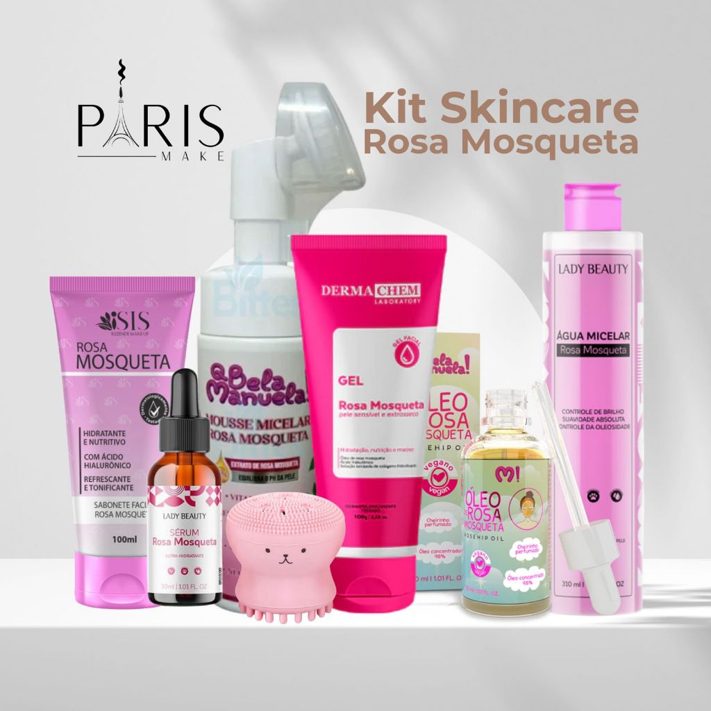 KIT SKIN CARE ROSA MOSQUETA  - 7 ITENS (MARCAS VARIADAS)