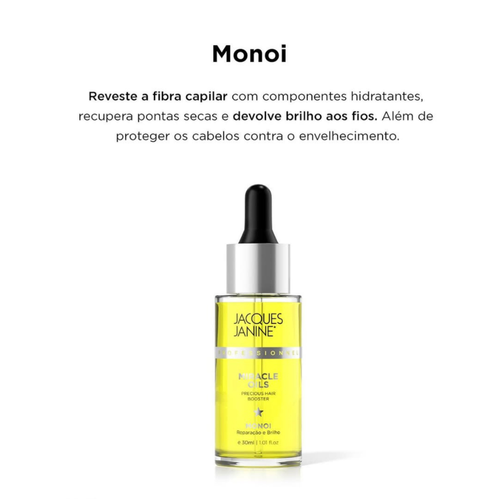 Detalhes do Jacques Janine Miracle Oils 3 Óleos Reparadores Cronograma Hidratação Nutrição Reconstrução 30ml