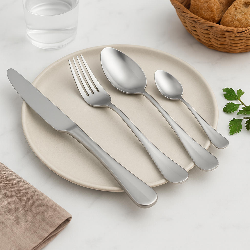 Jogo de Talheres Inox 24 Peças – Elegância em Aço Premium para Todas as Refeições
