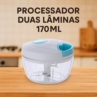 Mini Processador Manual Alimentos 170ml Duas Lâminas Triturador Moedor em Oferta na Shopee