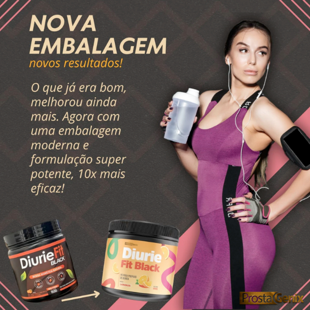 Diuriefit Black Original Em Pó Suplemento Alimentar Diurie em Oferta na Shopee