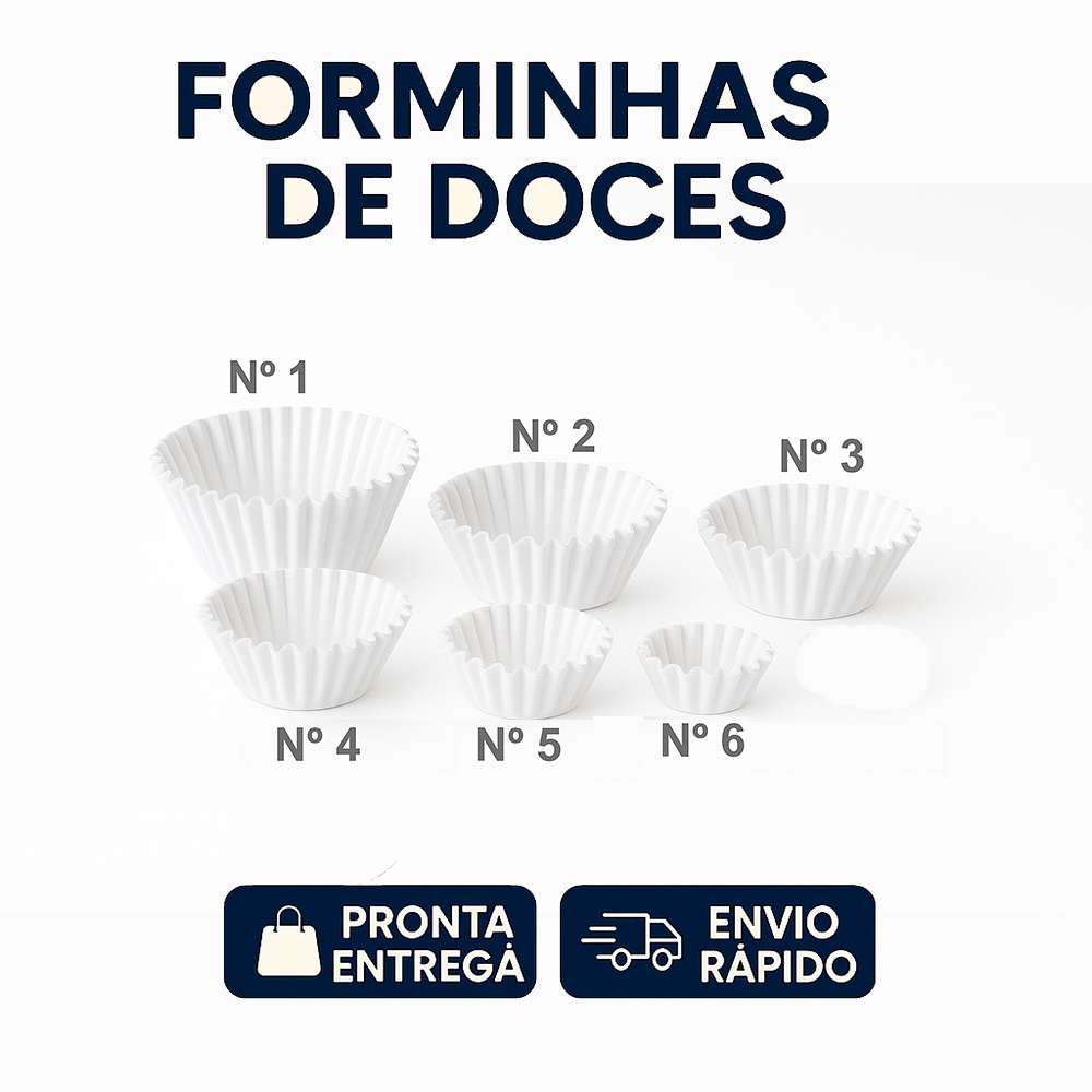 Forminha Branca Tradicional para Doces e Brigadeiros