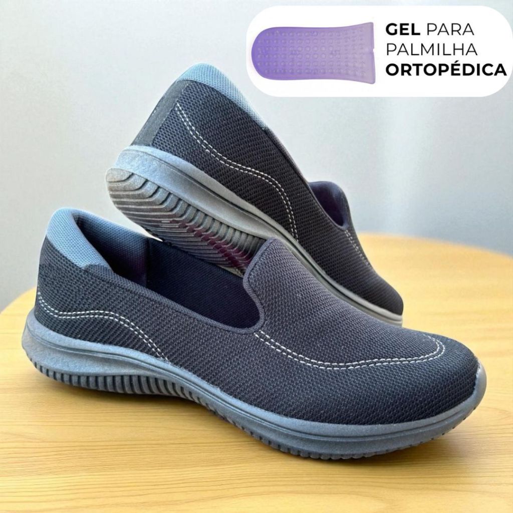 Tênis Sapatilha Feminina Calce Fácil Ortopédica em Oferta na Shopee