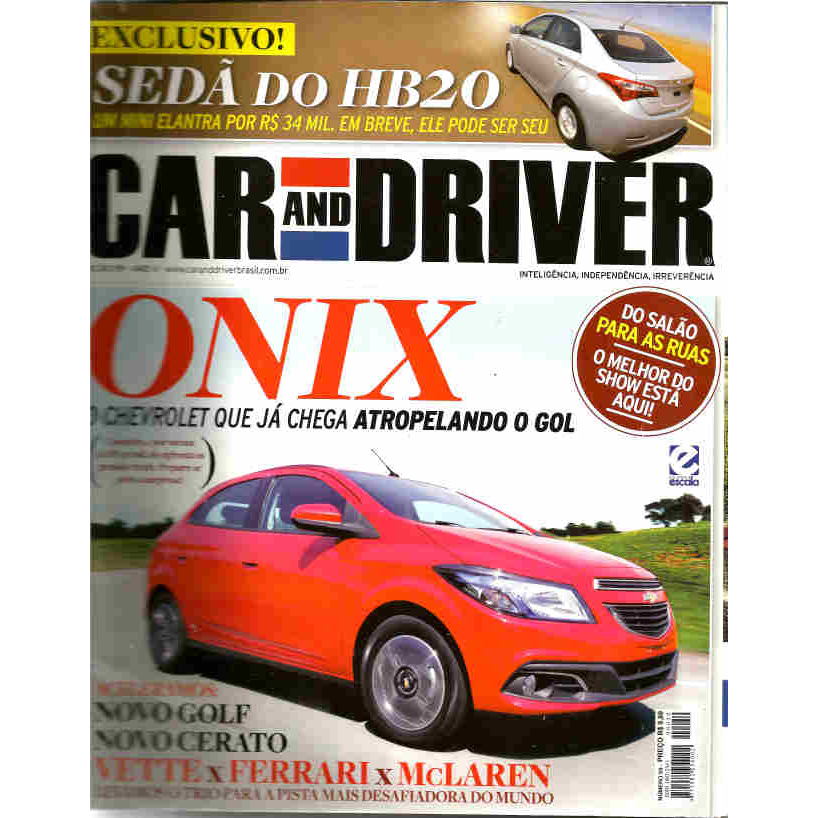 CAR AND DRIVER 59 * ONIX * HB20 * GOLF * CERATO * VETTE * FERRARI