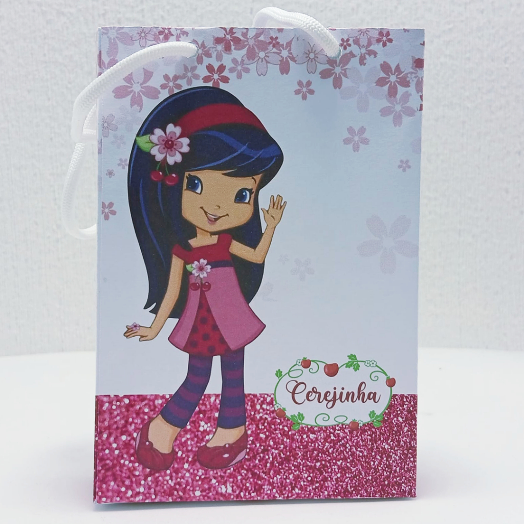 Sacolinha Surpresa Personalizada Cerejinha - Lembrancinha (PEGUE E MONTE)