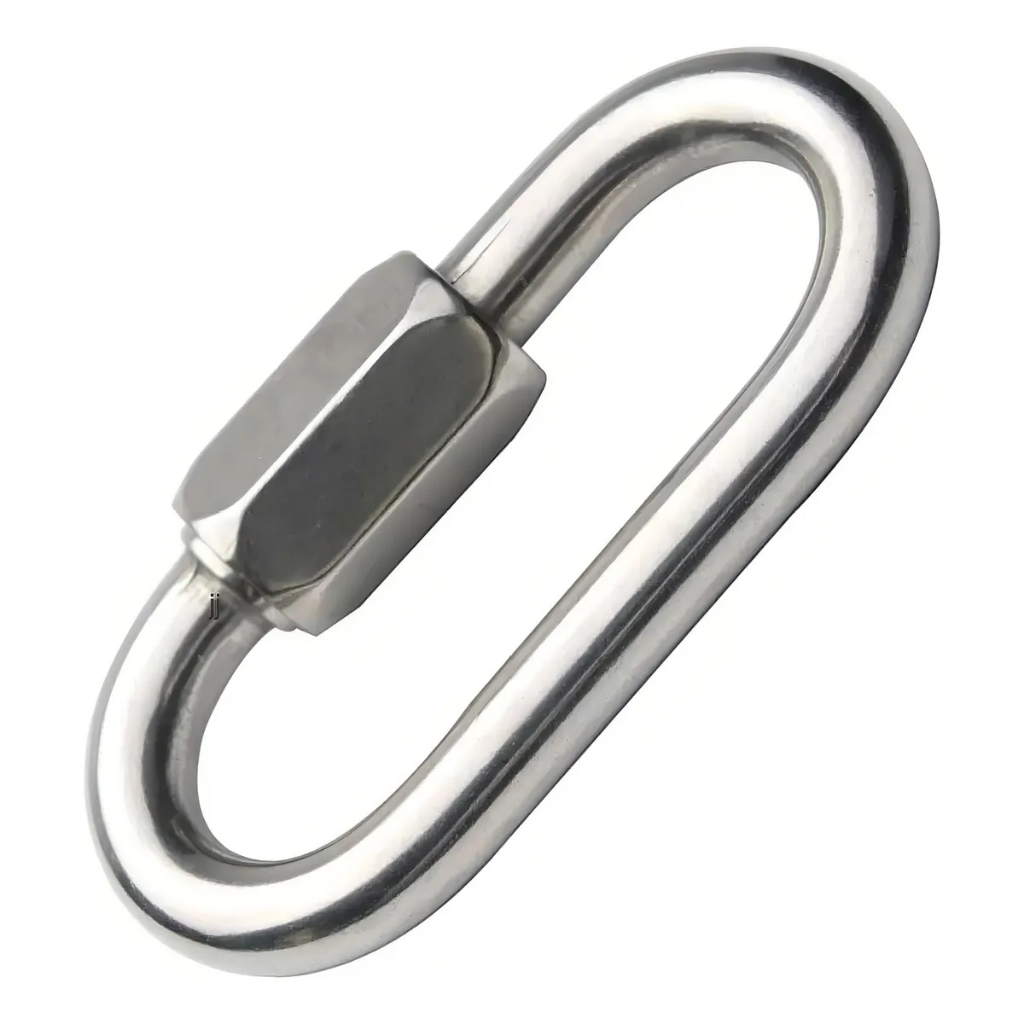 Mosquetão Oval C/ Trava Rosca 5x50mm Aço Galvanizado Escolha a Quantidade em Oferta na Shopee