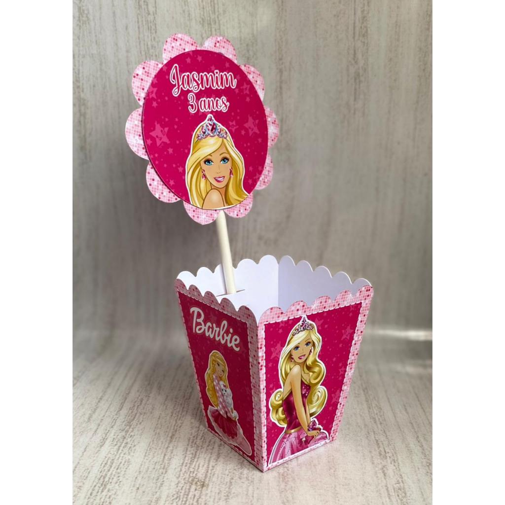 Centros de mesa Barbie Girl Personalizado com Nome|Cachepot Festa Infantil Chá Aniversário Decoração
