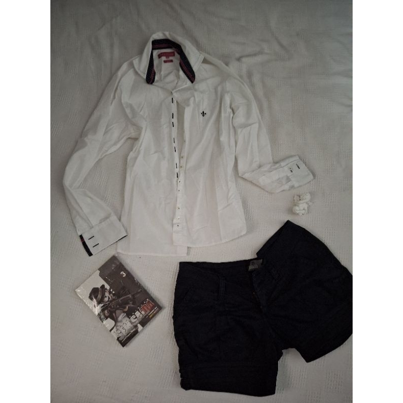 Blusa social branca marca Dudalina