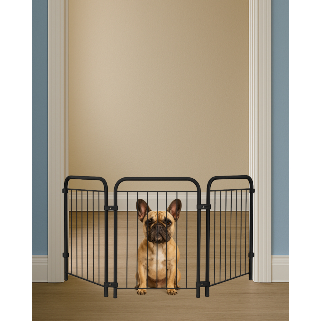 Cercadinho Pet Dobrável em Aço • Cercado Portátil 51cm Grade de Segurança para Cachorros e Filhotes em Oferta na Shopee