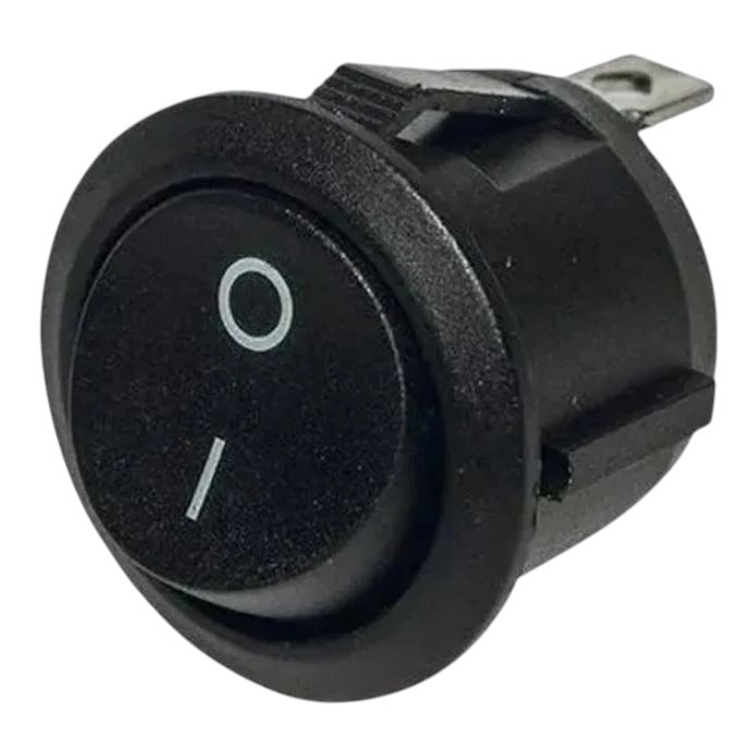 KIT 2 Botão chave interruptor Redondo Preto Tic Tac Liga Desliga on off Chave Gangorra em Oferta na Shopee