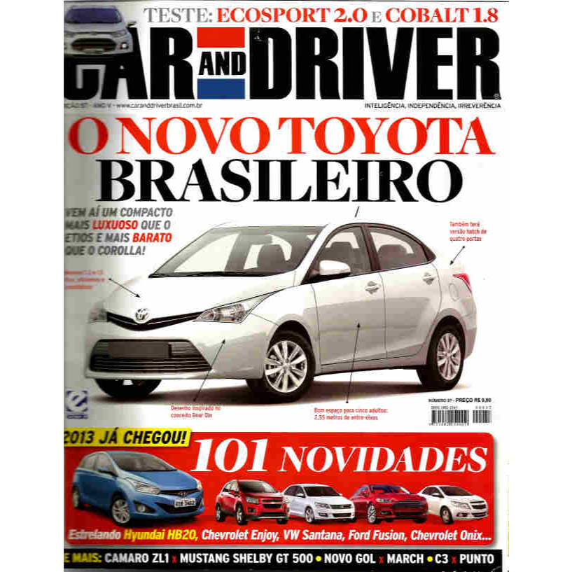 CAR AND DRIVER 57 * ECOSPORT * COBALT * TOYOTA * CAMARO