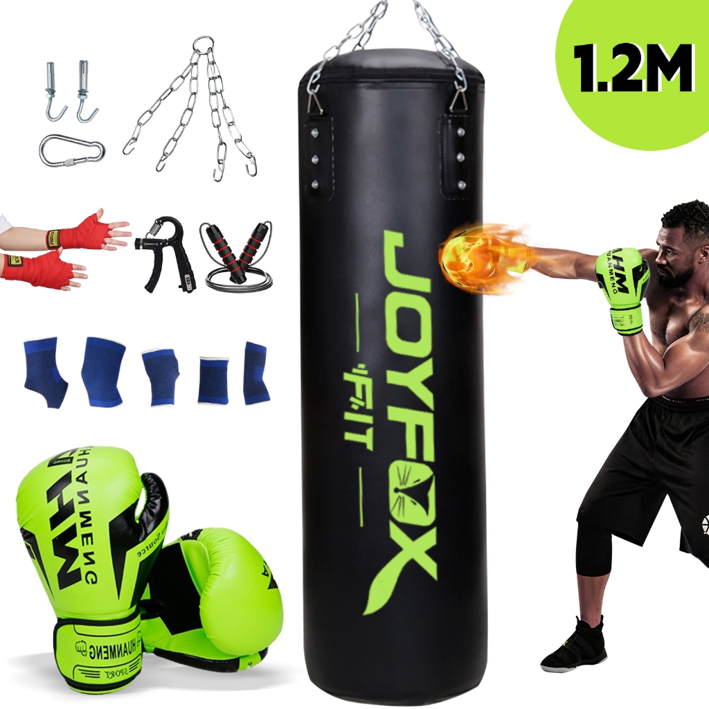 KIT Saco De Pancada 120Cm + Com 01Pares De Luvas Bate Saco Treino Artes Marciais Luta Oficial em Oferta na Shopee
