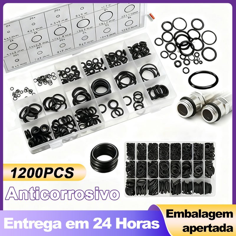 1200 Pcs Anel De Vedação Junta De Borracha O-Ring Sortido Com Caixa Kit Anéis De Vedação Para Torneira em Oferta na Shopee