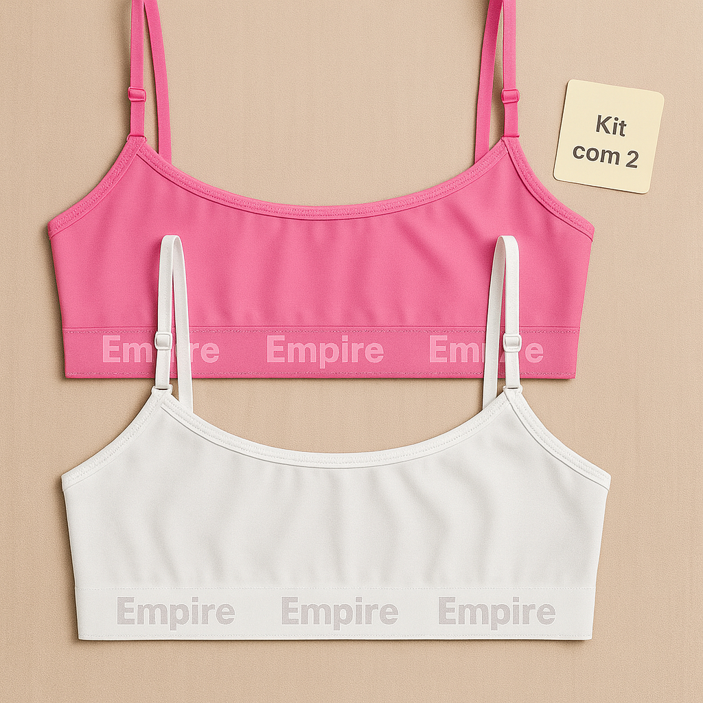Kit 2 Top Feminino Top Forrado Sem Bojo