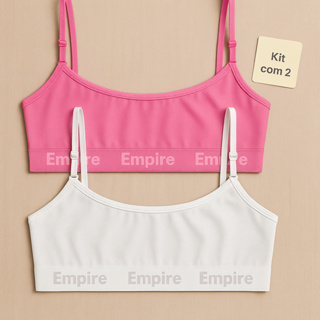 Kit 2 Top Feminino Top Forrado Sem Bojo em Oferta na Shopee