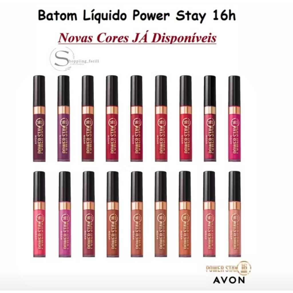 Batom Liquido Avon Power Stay 16h 6ml - Escolher a sua Cor