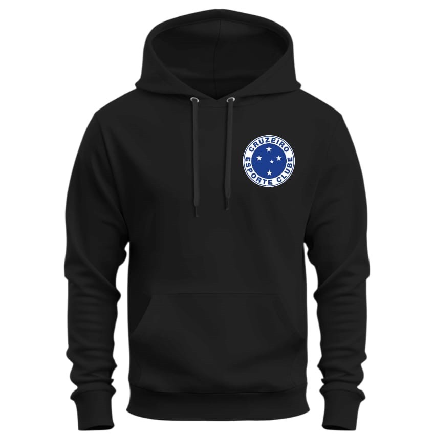 Moletom Cangurú Unissex Blusa de Frio Casaco Feminino Masculino Flanelado Algodão Times