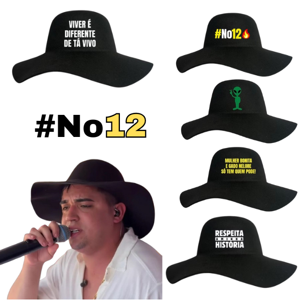 Chapéu Natanzinho Lima Cata Ovo Preto Nova Tendência Com Frases Topi Cata ebo Casca de Ovo Shows Rodeio Vaquejada Fã